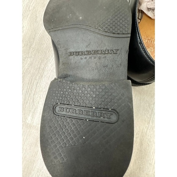 Burberry London Mens Black Leather Cap Toe Oxford Dress Shoes Sz 24.5 us 7 main image 8
